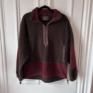 Men’s 90’s Tsunami Made in Canada 1/4 Zip Pullover Fleece Aztec Size Medium